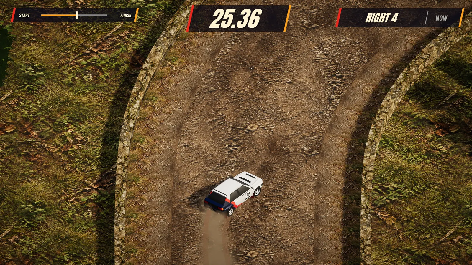 Mud and gravel through the forest
